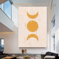 Sun Moons Abstract Scandinavian Painting Picture Canvas Wall Art Print for Room Décor