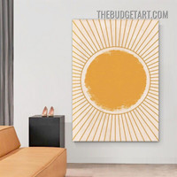 Sun Abstract Scandinavian Painting Picture Canvas Wall Art Print for Room Finery