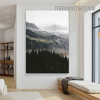Snow Mountains Naturescape Scandinavian Painting Picture Nordic Canvas Art Print for Room Wall Décor