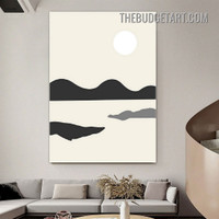 Black Hills Abstract Scandinavian Painting Picture Canvas Art Print for Room Wall Finery