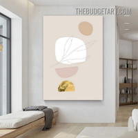 Semi Orb Abstract Geometric Scandinavian Painting Picture Canvas Wall Art Print for Room Outfit