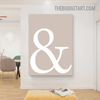 Ampersand Symbol Typography Scandinavian Painting Picture Canvas Art Print for Room Wall Arrangement
