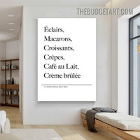 Macarons Typography Modern Painting Picture Canvas Wall Art Print for Room Outfit