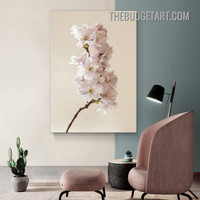 Cherry Blossoms Abstract Botanical Modern Painting Picture Canvas Art Print for Room Wall Drape