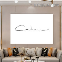Calm Typography Modern Painting Picture Canvas Wall Art Print for Room Flourish