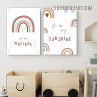 You Are Magical Typography Modern Painting Picture 2 Piece Canvas Wall Art Prints for Room Adornment