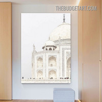 Taj Mahal Architecture Scandinavian Painting Picture Canvas Wall Art Print for Room Molding