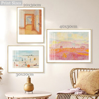 Offing Demos Beach Landscape 3 Multi Panel Wall Hanging Sets Artwork Image Abstract Modern Canvas Print for Room Arrangement