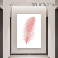 Pink Feather Nordic Contemporary Painting Picture Canvas Art Print for Room Wall Finery