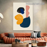 Colorific Smudges Abstract Watercolor Painting Picture Contemporary Wall Art Canvas Print for Room Wall Décor