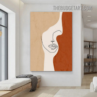 Lineament Art Face Abstract Scandinavian Painting Picture Canvas Art Print for Room Wall Assortment