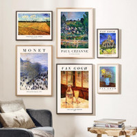 Ploughed Field Abstract Vintage Landscape Sets of 6 Piece Painting Pic Canvas Print for Room Wall Disposition