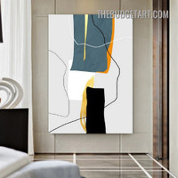 Bold Stains Abstract Modern Painting Picture Canvas Art Print for Room Wall Outfit