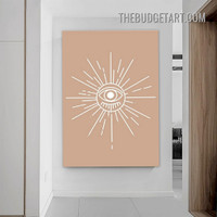 Eye Sun Nordic Abstract Scandinavian Painting Picture Canvas Art Print for Room Wall Flourish