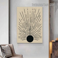 Dots Sun Nordic Abstract Scandinavian Painting Picture Canvas Art Print for Room Wall Arrangement