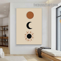 Phoebus Moon Nordic Abstract Scandinavian Painting Picture Canvas Wall Art Print for Room Finery