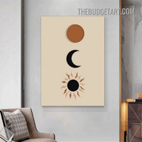 Phoebus Moon Nordic Abstract Scandinavian Painting Picture Canvas Wall Art Print for Room Molding