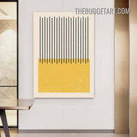 Yellow Square Abstract Geometric Contemporary Painting Canvas Art Print for Room Wall Equipment