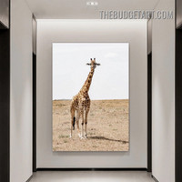 Giraffe Wild Animal Modern Painting Picture Canvas Art Print for Room Wall Ornamentation