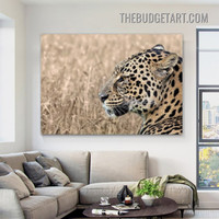 Leopard Wild Animal Modern Painting Picture Canvas Wall Art Print for Room Outfit