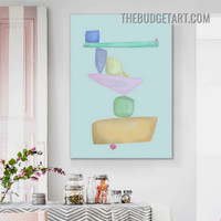 Geometric Shapes Abstract Modern Painting Picture Canvas Art Print for Room Wall Disposition