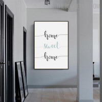Home Sweet Home Abstract Nordic Portmanteau Pic Canvas Print for Room Wall Finery