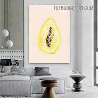 Papaya Abstract Food Modern Painting Picture Canvas Wall Art Print for Room Adornment