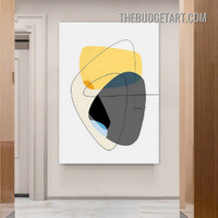 Wiggly Line Abstract Modern Painting Picture Canvas Art Print for Room Wall Flourish