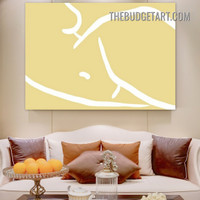 Winding Lines Abstract Modern Painting Picture Canvas Art Print for Room Wall Getup