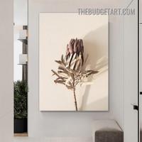 Protea Flower Abstract Floral Vintage Painting Picture Canvas Art Print for Room Wall Garniture