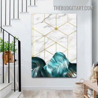 Smudges Marble Nordic Abstract Modern Painting Picture Canvas Art Print for Room Wall Flourish
