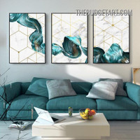 Geometric Marble Pattern Nordic Abstract Modern Painting Picture 3 Piece Canvas Wall Art Prints for Room Arrangement