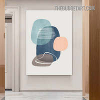 Winding Lineament Stain Abstract Modern Painting Picture Canvas Wall Art Print for Room Outfit