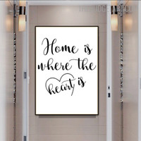 Home Quote Modern Smudge Portrait Canvas Print for Room Wall Ornament