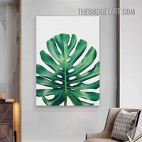 Tropical Green Foliage Botanical Modern Painting Picture Canvas Art Print for Room Wall Embellishment