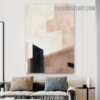 Black Flecks Abstract Vintage Painting Picture Canvas Wall Art Print for Room Adornment