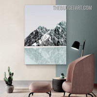 Ice Mount Abstract Landscape Modern Painting Picture Canvas Art Print for Room Wall Adornment