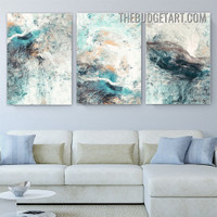 Colorific Marble Design Abstract Modern Painting Picture 3 Piece Canvas Art Prints for Room Wall Molding