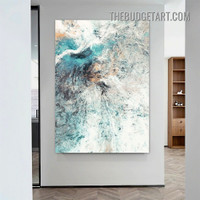 Splodges Marble Pattern Abstract Modern Painting Canvas Wall Art Print for Room Molding