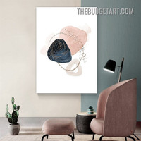 Roundabout Striae Abstract Scandinavian Painting Picture Canvas Art Print for Room Wall Finery