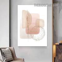 Semi Circle Stain Abstract Scandinavian Painting Picture Canvas Art Print for Room Wall Assortment