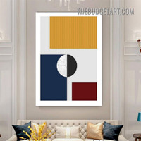 Colorific Geometric Pattern Abstract Modern Painting Picture Canvas Wall Art Print for Room Equipment