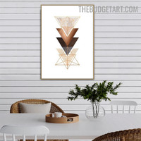 Triangular Polygons Abstract Geometrical Minimalist Modern Painting Pic Canvas Print for Room Wall Tracery 