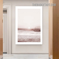 Sea Waves Landscape Vintage Painting Picture Canvas Wall Art Print for Room Decoration