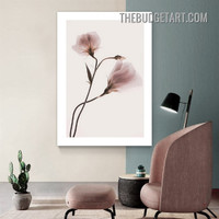 Pink Bloom Floral Modern Painting Picture Canvas Wall Art Print for Room Outfit