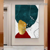 Multicolor Speckles Abstract Modern Painting Picture Canvas Art Print for Room Wall Disposition