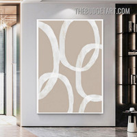 Roundabout Lineaments Nordic Abstract Painting Picture Canvas Wall Art Print for Room Molding