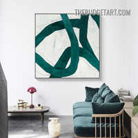 Wiggly Lineaments Smears Abstract Modern Painting Picture Canvas Art Print for Room Wall Illumination