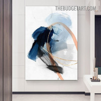 Smirches Ink Abstract Modern Painting Picture Canvas Wall Art Print for Room Garniture