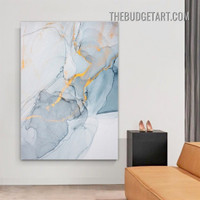 Meandering Speckles Marble Abstract Modern Painting Picture Canvas Art Print for Room Wall Molding
